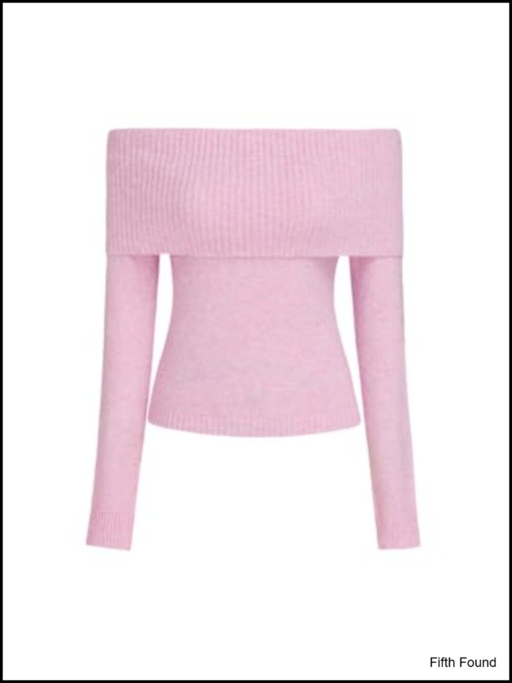 Off Shoulder Knitted Long Sleeve Pullover Sweater Cropped